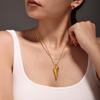 Xinyixin Joyería Colgante de Caracola Hueca Acero Inoxidable Doble Capa Superpuesta Collar Playa Océano Lujo Ligero Desvanecimiento