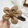Pinza para el pelo de flor de felpa de alta gama para mujer con pelo en la parte posterior de la cabeza, Pinza para sujetar la mitad del pelo, Pinza grande de una palabra, Pasador de pico de pato
