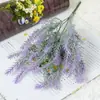 Pequeno buquê de flores artificiais de lavanda dracófila de 5 pontas, flores artificiais para decoração de casa, adereços para fotografia de casamento