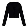 Jaqueta Cardigan Casual para Mulheres 2026 Início do Outono Slim-Fit Listrado Top Camisola Conjunto de Duas Peças