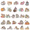 50 Piezas de Lindas Pegatinas de Gatos para Niños, Pegatinas Decorativas para Fundas de Teléfono, Botellas de Agua, Equipaje, Patinetas, Pegatinas Impermeables para Agendas, Al por Mayor