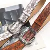 Nuevo Cinturón Ancho Embosado Estilo Retro Americano para Mujer, Cinturón de Cuero Versátil Estilo Millennial de Moda para Decoración de Jeans