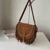 Bolsa Sela Retrô Fashionável Tendência Bolsa Pequena de Ombro Único Bolsa Transversal 2026 Outono Nova Moda Bolsa com Franja para o Trabalho Feminina