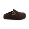 Aumento de altura interior 3.5cm, forro polar, zapatos mullidos, nuevo estilo otoño/invierno 2026, versátiles, cálidos, zapatos casuales de un solo color para mujer, con cierre de velcro