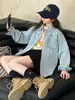 Camisa Jeans Feminina Roupa Infantil Primavera e Outono Estilo Coreano Novo Modelo para Crianças Maiores Camisa Jaqueta Casual Versátil