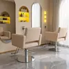 Silla de Barbería, Silla de Peluquería Celebridad de Internet, Silla de Corte de Pelo Mismo Estilo Salón de Belleza, Silla de Belleza Elevable para Permanente y Tinte, Silla de Belleza de Acero Inoxidable