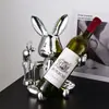 Adornos de Estante de Vino de Conejo Electrochapados, Decoraciones de Gabinete de Vino de Lujo Ligero de Gama Alta, Decoraciones Creativas para Recibidor, Sala de Estar, Aparador