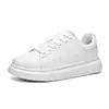 Comercio Exterior Tallas Grandes 50 Zapatos de Plataforma Blancos para Hombre Suela Gruesa Casual de Moda Superficie de Cuero Transfronterizos ins Zapatos de Hombre Versátiles Zapatos de Plataforma