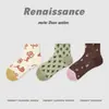 Calcetines Originales Renacimiento para Mujer, Puño de Burbuja Delgado, Estilo Ins de Moda, Calcetines Cortos para Primavera y Verano, Calcetines Finos Transpirables para Mujer