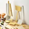 Juego de 7 Utensilios de Cocina de Silicona con Soporte de Almacenamiento, Espátula y Cuchara Antiadherentes de Grado Alimenticio, Herramientas de Cocina para el Hogar