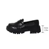 Sapatos Loafer Plus Size de Comércio Exterior Feminino 2026 Outono Inverno Novo Estilo Britânico Versátil Solado Grosso Textura de Pedra Slip-on Flats Feminino