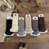 Zapatos Algodón Calentadores de Pierna para Niños Otoño Invierno Calcetines con Volantes de Perla Estilo Coreano Ins Chica Ropa Exterior Calentadores de Pierna de Lana Tejida para Pantorrilla