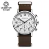Reloj de Hombre Suizo Augusten Seis Manecillas Multifuncional Moda Simple Cuarzo Casual Luminoso Correa de Primera Capa 6081A