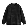 Sudadera con cuello redondo de manga larga tie-dye de algodón chino de marca de moda Otoño/Invierno 2026 para hombre, chaqueta con cuello acanalado, chaqueta de manga larga para hombre