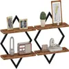 Estante de madera para pared para jarrones y adornos, estante de decoración de pared, estante de madera maciza para almacenamiento diverso del hogar