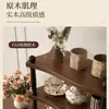 Estante para tazas de madera maciza cuidadosamente seleccionado, estante de almacenamiento de tazas estilo vintage americano, gabinete aparador, portavasos para café y vaso de agua de escritorio