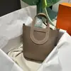 Bolsa de Cesta de Verduras Línea de Cera Hecha a Mano Forma de Nariz de Cerdo Bolso Cubo de Piel de Vaca TC Bolso de Mano Bolso Tote Bolso de Mujer