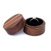 Caja de Madera Maciza para Pendientes de Mujer, Anillos, Joyero de Almacenamiento y Regalo, Nogal Negro Exclusivo Transfronterizo para Regalos de Enamorados Logo