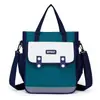 Bolso de mano estilo británico nuevo, gran capacidad, bolsa para tutoriales de estudiantes, bandolera para clase de entrenamiento infantil, se puede imprimir LOGOTIPO