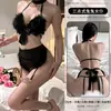 Borboleta Pensamentos Maravilhosos Seda Lingerie Sedutora Menina Fofa Conjunto de Três Peças Sutiã Namorada Coelho Puro Desejo Estilo Role-Playing Fantasia de Empregada A1315