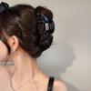 Pinza para el cabello de placa grande de color de verano, pinza para el cabello acrílica con volumen para la parte posterior de la cabeza para mujer, pinza de tiburón simple, sensación de alta gama