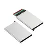 Estuche para Tarjetas de Crédito de Aleación de Aluminio Estuche para Tarjetas de Presentación Portatarjetas Automático Anti-Desmagnetización RFID Cubierta Metálica para Tarjetas