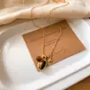Collar de Flor de Circonia Ovalado Estilo Corte Francés Cadena para Clavícula Personalizado Lujo Ligero Gama Alta Venta al por Mayor