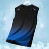 Chaleco Deportivo con Degradado Transfronterizo para Hombre Verano Ligero Sin Mangas Cuello Redondo Camiseta Juvenil Holgada Running Camiseta de Moda