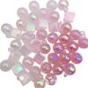 Cuentas de alta calidad que cambian de color con cielo estrellado, cuentas con orificio para colgar electrochapadas en UV, material para colgar en el coche hecho a mano, cadena para teléfono móvil, accesorios de joyería con cuentas