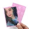 20 tarjetas de seda de dos capas con boca plana, color esmerilado, en blanco y negro, juego de tarjetas con diseño de amor, álbum de amor simple, bolsa protectora pequeña para tarjetas