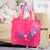 Bolsa de Armazenamento Dobrável de Tecido Oxford com Fecho Estampada de Folha e Flor Ecológica Bolsa de Compras Portátil Dobrável Logo Imprimível