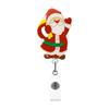 Natal Acrílico Glitter Glitter Boneco de Neve Árvore de Natal Meias Luvas Clipe Telescópico Fivela Rotativa de Puxar Fácil para Obter um Identificador