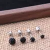 Pendientes de Bola Full Diamond de Venta Caliente Transfronterizos, Diseño de Nicho a la Moda, Pendientes de Diamante Brillantes, Pendientes de Bola de Diamante Multicolores de Acero de Titanio