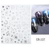 Suministro transfronterizo de pegatinas para uñas Red Sol Estrella Luna decoración 3D oro y plata pegatinas para uñas en blanco y negro pegatinas adhesivas para uñas
