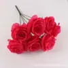 Flor Artificial Rosa Individual de Felpa Flor Decorativa para Sala de Estar Rama Única Rosa de Tela de Seda Adornos de Flores Artificiales Decoración de Boda
