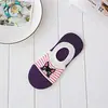 Nuevos calcetines japoneses para niños Calcetines de dibujos animados de barco Cabeza de gato animal calcetines invisibles para mujer fabricantes de calcetines de silicona al por mayor