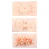 Nuevos Accesorios para el Cabello de Nailon Suave Donut/Lazo/Flor de Chifón Accesorios para Niños Set de Tres Diademas