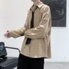 Nueva camisa negra 2026 para hombre, camisa minimalista de estilo coreano de moda, top de manga larga fresco y elegante estilo Hong Kong y japonés