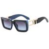 Gafas de sol cuadradas de montura grande a juego de colores decoración de letras OT adecuadas para hombres y mujeres gafas de sol de moda 4388