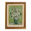Pintura a Óleo Estilo Natureza Morta Floral Europeu com Moldura Dourada Vintage para Sala de Estar, Hall de Entrada, Hotel e Pousada, Pintura para Pendurar com Moldura, Pintura Decorativa, Arte de Parede