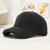 Gorro Plano de Lana de Cordero de Color Sólido para Otoño e Invierno, Logo Personalizable, Gorra de Béisbol Cálida a la Moda, Gorra Versátil Estilo Coreano