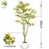 Bonsai de Árvore de Flores da Primavera da Ilha Simulada de Alta Qualidade, Árvore de Flores de Planta Verde Falsa, Planta em Vaso de Flores da Primavera da Ilha para Decoração de Casa de B&B