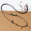 Corda encerada versátil de cor sólida para pulseiras e colares artísticos feitos à mão, adequada para pingentes de Buda de jade e colares simples