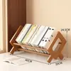 Soporte de lectura para escritorio, Estantería, Librero simple, Soporte de libros de madera maciza, Estantería de escritorio, Portabooks para estudiantes