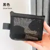 Bolsa de Almacenamiento de Malla Transparente de Nylon Portátil para Lápiz Labial, Cosméticos, Monedero, Llavero, Portatarjeta de Autobús