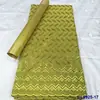 5 Yardas de Tela de Algodón Bordada Estilo Africano + una Caja de Juego de Pañuelo Hayes Encaje de Algodón Suizo