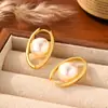 Brincos de Pérola Planeta Casuais e Fashion para Mulheres, Roupa de Trabalho de Alta Qualidade, Brincos Versáteis de Luxo Acessível, Brincos Argola com Design Único