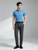 Camisa polo ligera y transpirable de verano con cuello de rayas en contraste, ropa de trabajo corporativa para negocios, uniforme de grupo para team building