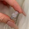Anillo de Guirnalda de Taro Lechoso y Lagerstroemia de Lujo Ligero y de Gama Alta Anillo Retro Morado Lavanda con Incrustaciones de Diamantes y Esmalte