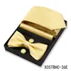 Conjunto de Presente Masculino com Gravata Lisa e Gravata Borboleta de 4 Peças Caixa para Casamento Terno Formal Gravata Decorativa Venda Quente Transfronteiriça em Estoque